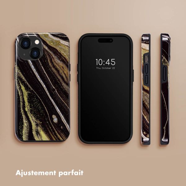 Selencia Coque arrière Vivid Tough iPhone 15  - Chic Marble