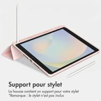 Accezz Coque tablette portefeuille Smart Silicone Apple iPad 9 (2021) 10.2 pouces / iPad 8 (2020) 10.2 pouces / iPad 7 (2019) 10.2 pouces - Rose
