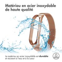 imoshion Bracelet magnétique milanais le Xiaomi Mi Band 5 / 6 - Rose Dorée