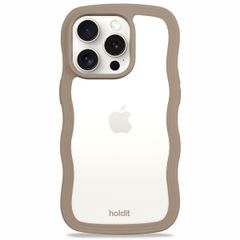 Holdit Coque Wavy iPhone 15 Pro Max - Mocha Brown / Transparent