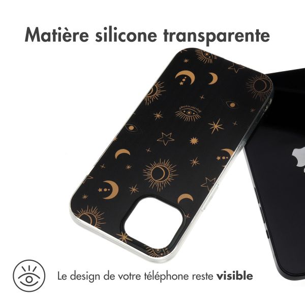 imoshion Coque Design Apple iPhone 15 - Sky Black Transparent