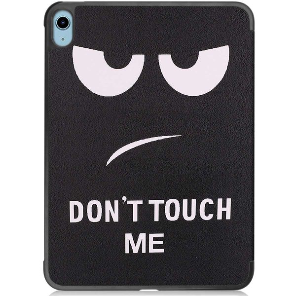 imoshion Coque tablette Trifold iPad 10 (2022) 10.9 pouces - Don't touch