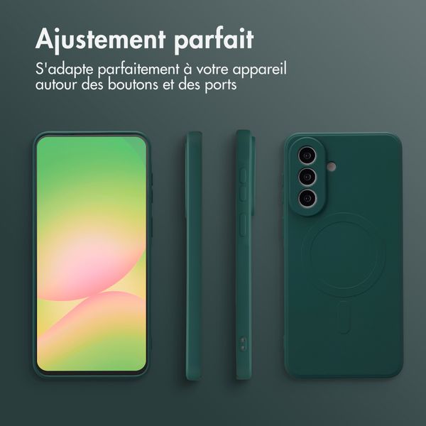 imoshion Coque Couleur avec MagSafe Samsung Galaxy A57 (5G) - Vert foncé