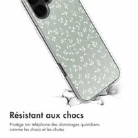 imoshion Coque design pour iPhone 16 - Smoke Green Flowers