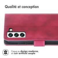 imoshion Etui de téléphone portefeuille avec cordon Samsung Galaxy S21 FE - Rouge