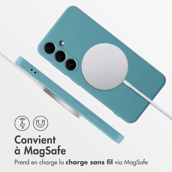 imoshion Coque Couleur avec MagSafe Samsung Galaxy S25 - Smoke Green