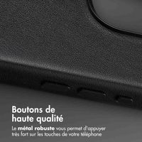 Accezz Coque arrière en cuir avec MagSafe Apple iPhone 16 Pro - Onyx Black