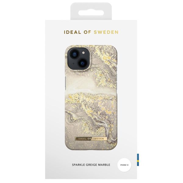 iDeal of Sweden Coque Fashion iPhone 13 - Sparkle Greige Marble