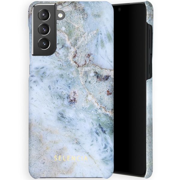 Selencia Coque Maya Fashion Samsung Galaxy S21 Plus - Marble Blue