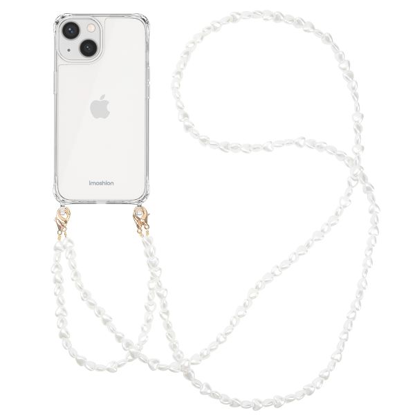 imoshion Coque avec dragonne + bracelet Apple iPhone 13 - Perles Cœurs