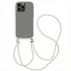 imoshion Coque avec dragonne + bracelet - Perles Apple iPhone 14 Pro Max - Transparent