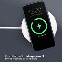 Accezz Coque Liquid Silicone Samsung Galaxy A37 (5G) - Bleu foncé