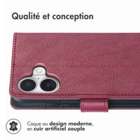 imoshion Étui de télephone portefeuille Apple iPhone 16 - Bordeaux
