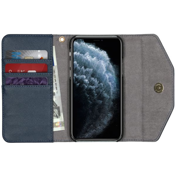 iDeal of Sweden Mayfair Clutch iPhone 11 Pro - Bleu foncé