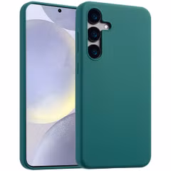 Accezz Coque Liquid Silicone Samsung Galaxy S24 Plus - Vert foncé