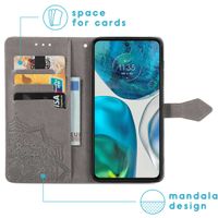 imoshion Etui de téléphone portefeuille Mandala Motorola Moto G52 / G82 - Gris