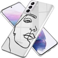 imoshion Coque Design Galaxy S21 Plus - Visage abstrait - Noir