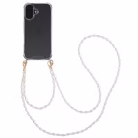 imoshion Coque avec dragonne + bracelet - Perles Apple iPhone 16 - Transparent