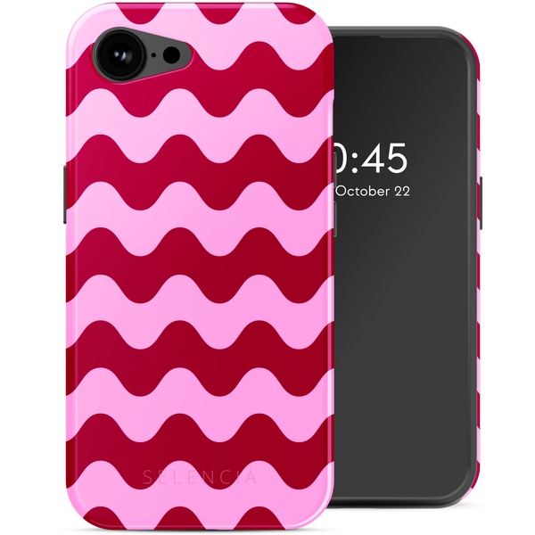 Selencia Coque arrière Vivid avec MagSafe Apple iPhone 16e - Wave Vibes Lipstick