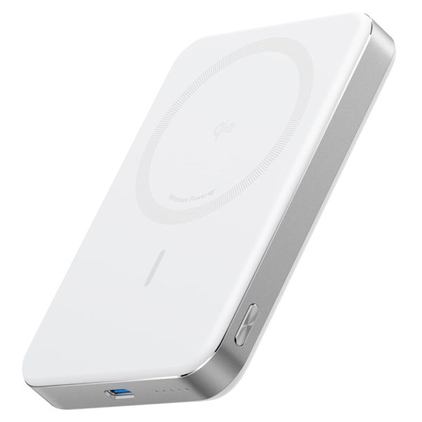 Anker MagGo Slim | Batterie externe 10.000 mAh - Compatible avec MagSafe et Qi2 - Blanc