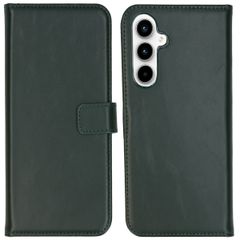 Selencia Étui portefeuille en cuir véritable Samsung Galaxy A55 - Vert