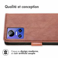 imoshion Étui de téléphone portefeuille Luxe Realme GT Neo 3 - Brun