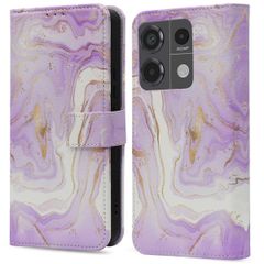 imoshion Étui de téléphone portefeuille Design Xiaomi Redmi Note 13 Pro (5G) / Poco X6 - Purple Marble