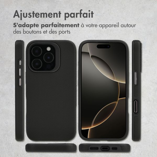 Accezz Coque Tough avec MagSafe Apple iPhone 16 Pro - Noir
