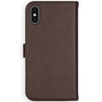 Selencia Étui portefeuille en cuir véritable Apple iPhone X / Xs - Marron