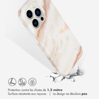 Selencia Aurora Coque Fashion iPhone 14 Pro - ﻿Coque durable - 100 % recyclée - Marbre Blanc