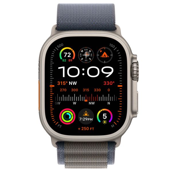 Apple Alpine Loop Band Apple Watch Series 1 á 10 / SE / Ultra (2) (44/45/46/49 mm) - Taille S - Bleu