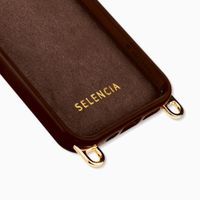 Selencia Coque arrière Rivièra avec MagSafe avec crochets amovibles iPhone 12 / 12 Pro - Choco Brown