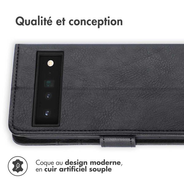 imoshion Étui de téléphone portefeuille Luxe Google Pixel 6 Pro - Noir