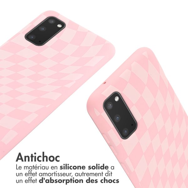 imoshion Coque design en silicone avec cordon Samsung Galaxy S10 - Retro Pink