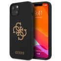 Guess Coque Silicone 4G Logo iPhone 13 Mini - Noir