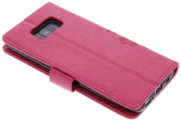 Etui de téléphone Fleurs de Trèfle Samsung Galaxy S8 - Rose