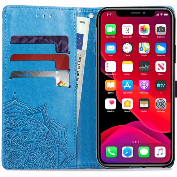 Etui de téléphone portefeuille iPhone 11 Pro - Turquoise