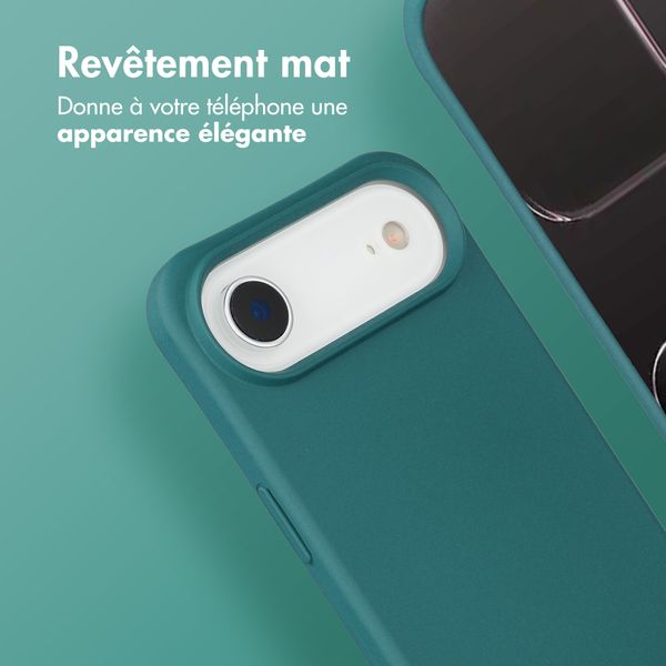 imoshion Coque arrière Color avec cordon amovible et MagSafe Apple iPhone Air - Vert foncé