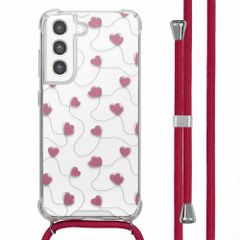 imoshion Coque Design avec cordon Samsung Galaxy S21 FE - Dusty Rose Connected Hearts