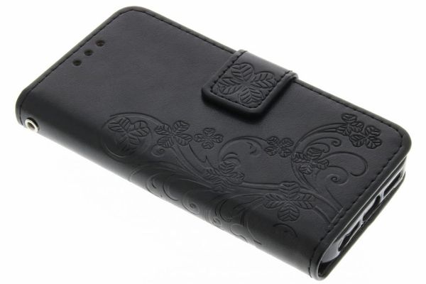 Etui de téléphone Fleurs de Trèfle iPhone SE / 5 / 5s - Noir