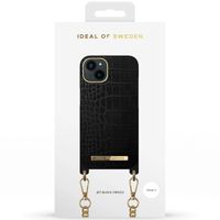 iDeal of Sweden Coque collier Atelier iPhone 13 - Jet Black Croco