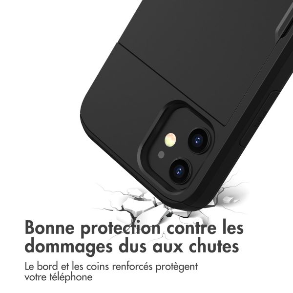 imoshion Coque arrière avec porte-cartes iPhone 12 Mini - Noir