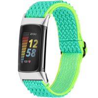 imoshion Bracelet élastique en nylon le Fitbit Charge 5 / Charge 6 - Vert / Jaune