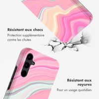 Selencia Coque arrière Vivid Tough Samsung Galaxy A34 - Pastel Lipstick Marble