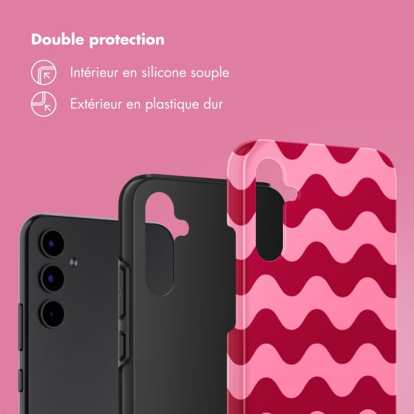 Selencia Coque arrière Vivid Tough Samsung Galaxy A34 - Wave Vibes Lipstick