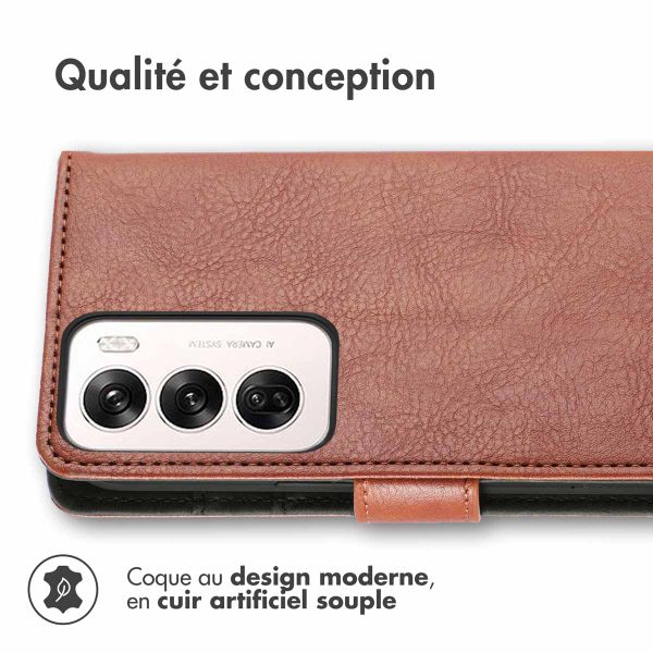 imoshion Étui de téléphone portefeuille Luxe Oppo Reno 12 - Brun