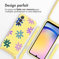 imoshion Coque design en silicone avec cordon Samsung Galaxy A25 (5G) - Yellow Flower Distance