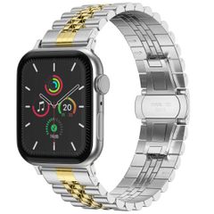 Selencia Bracelet Metallique Jubilee Apple Watch Series 1 t/m 11 / SE / Ultra (44/45/46/49 mm) - Argent et Or