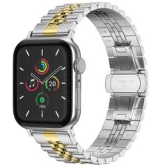 Selencia Bracelet Metallique Jubilee Apple Watch Series 1 á 10 / SE / Ultra (2) (44/45/46/49 mm) - Argent et Dorée