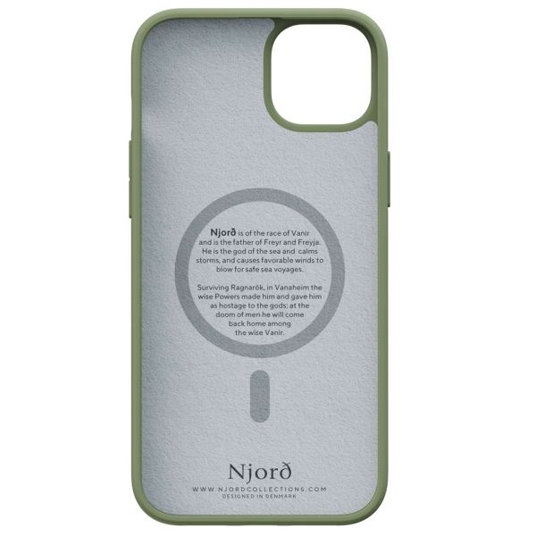 Njorð Collections Coque daim Comfort+ MagSafe iPhone 15 Plus - Olive